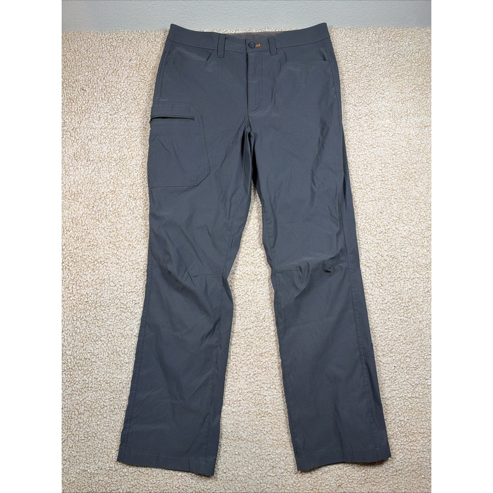 EDDIE BAUER Men's Lightweight Tech Pants 32x32 Dark Gray Hiking Outdoor EUC